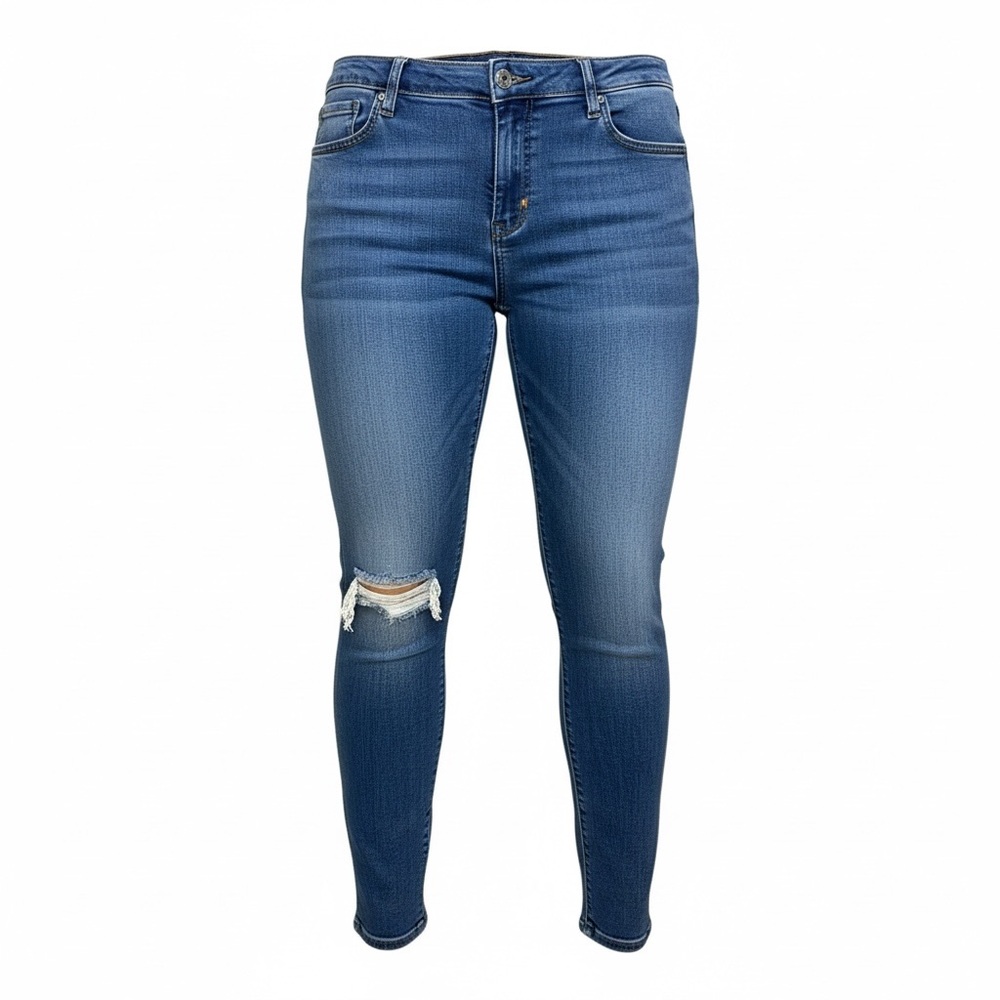 Kut from the Kloth Distressed Blue Skinny Jeans